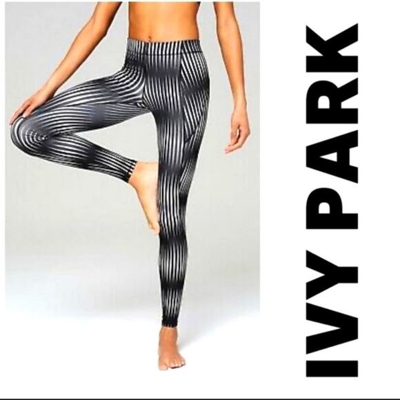 Ivy Park Kaleidoscope full length striped athleisure athletic leggings sz S - Picture 1 of 6